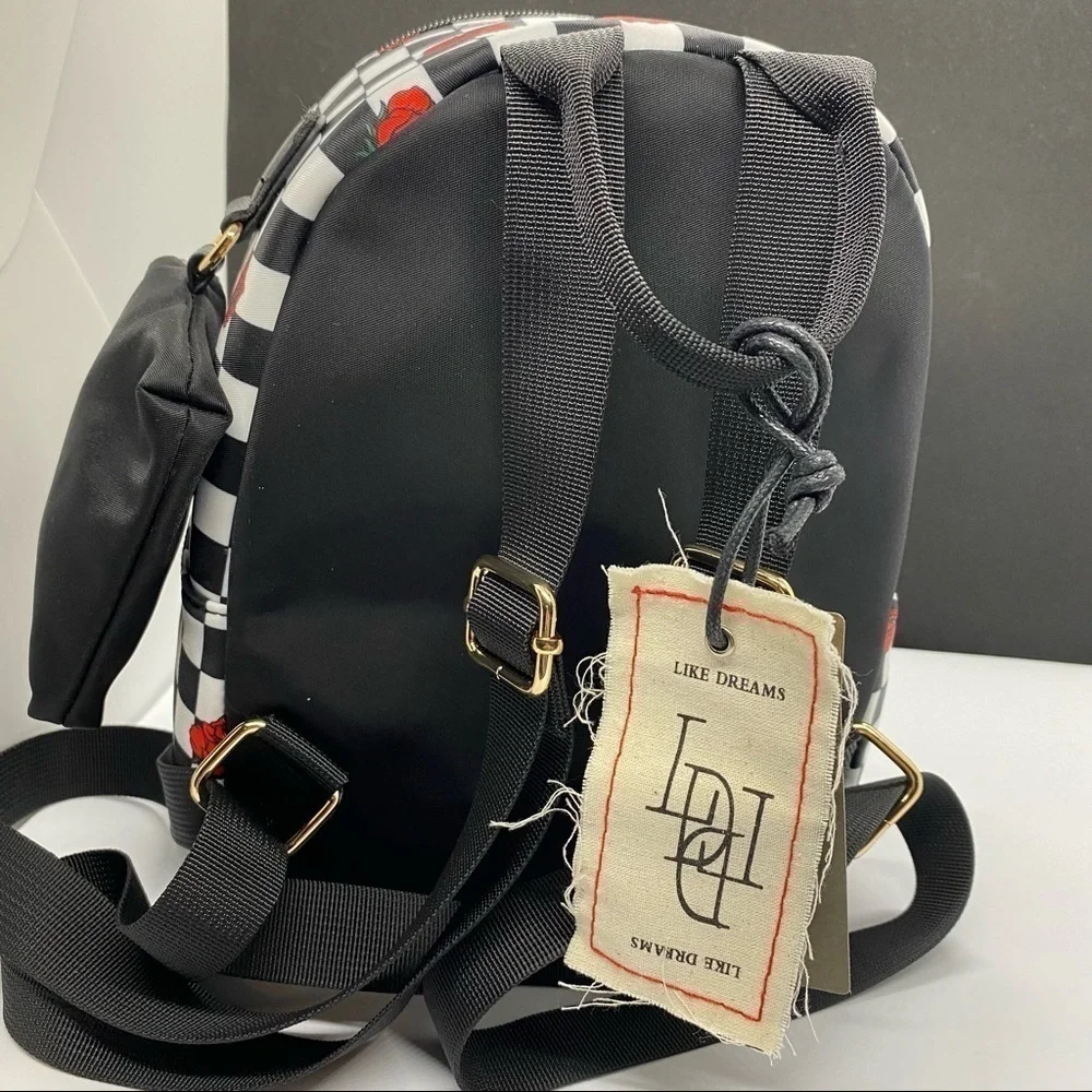 Like Dreams Baby Girl Checkered Roses Mini Backpack